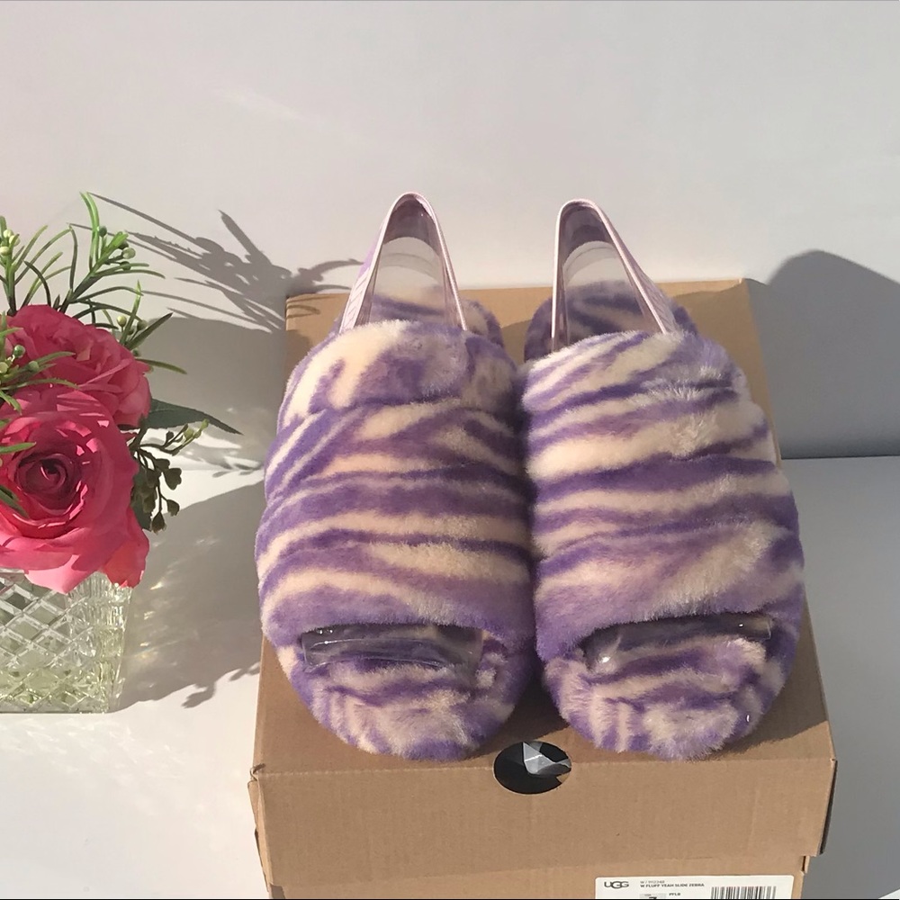 UGG Fluff Yeah Slide Zebra